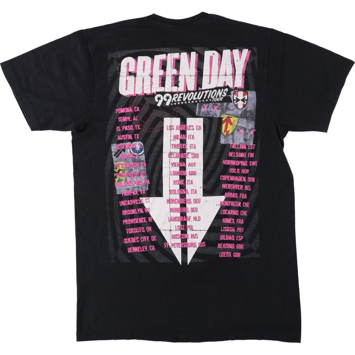 GREEN DAY Green Day Band T-shirt Band T Men's XL size unclear black type Vintage Second Hand