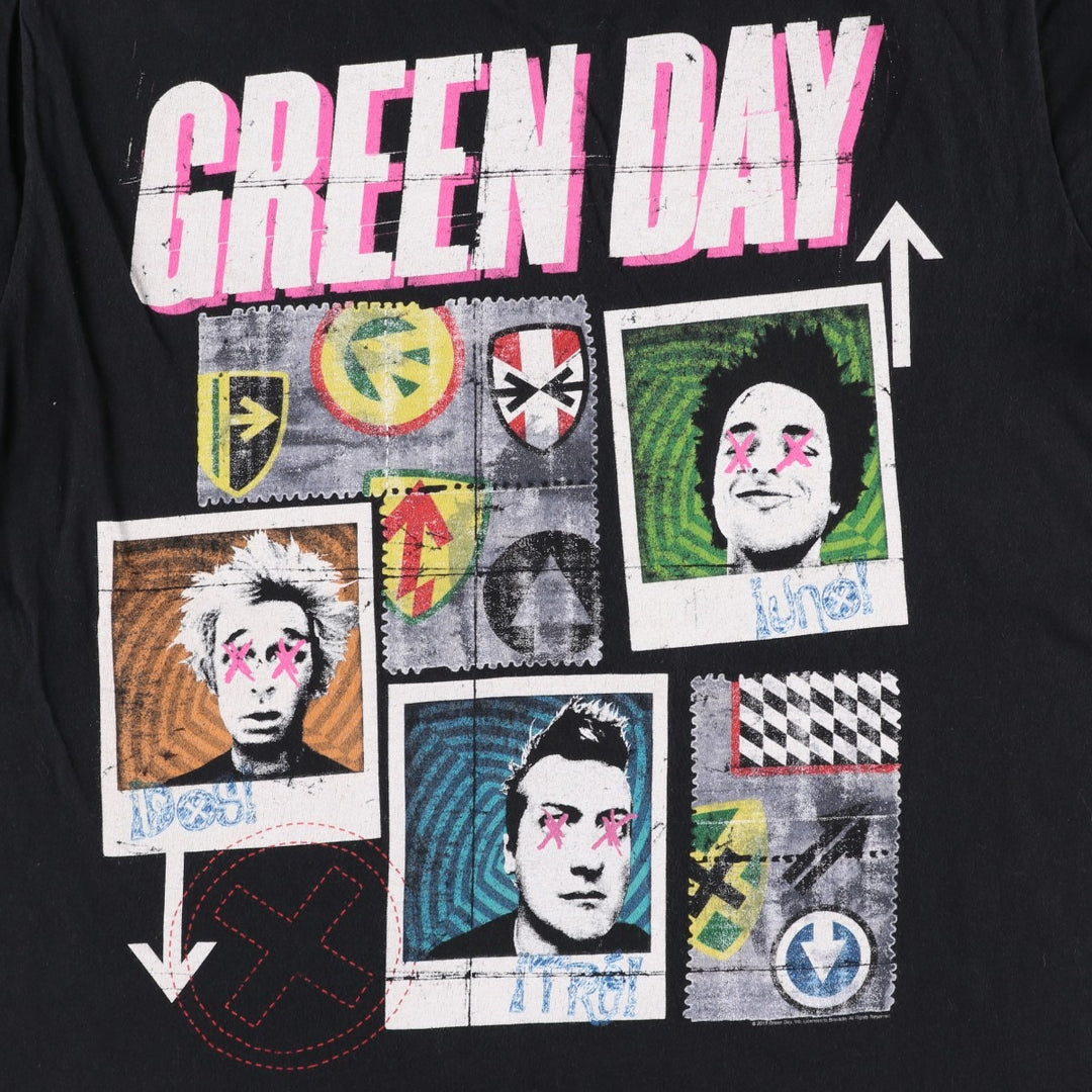 GREEN DAY Green Day Band T-shirt Band T Men's XL size unclear black type Vintage Second Hand