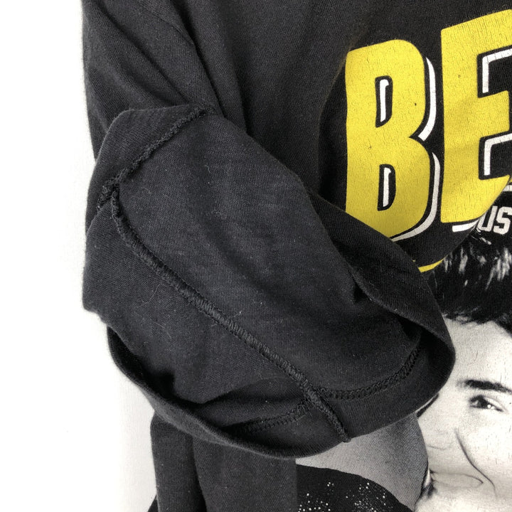 TULTEX JUSTIN BIEBER Band T-Shirt (Men's XL equivalent) cotton black type Vintage Second Hand