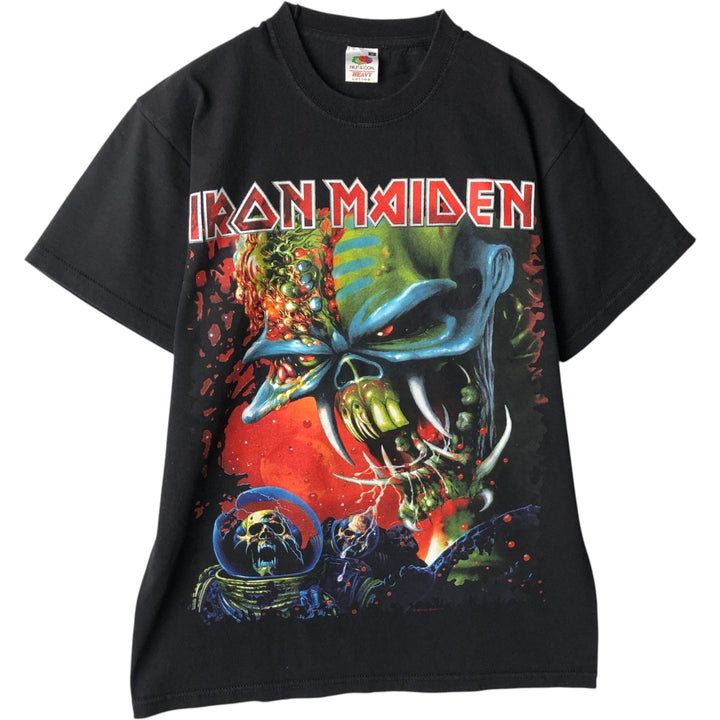Fruit of the Loom Heavy Cotton Iron Maiden Band T-Shirt (Men's Size M) cotton black type Vintage Second Hand