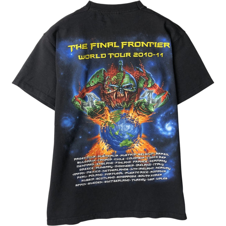 Fruit of the Loom Heavy Cotton Iron Maiden Band T-Shirt (Men's Size M) cotton black type Vintage Second Hand