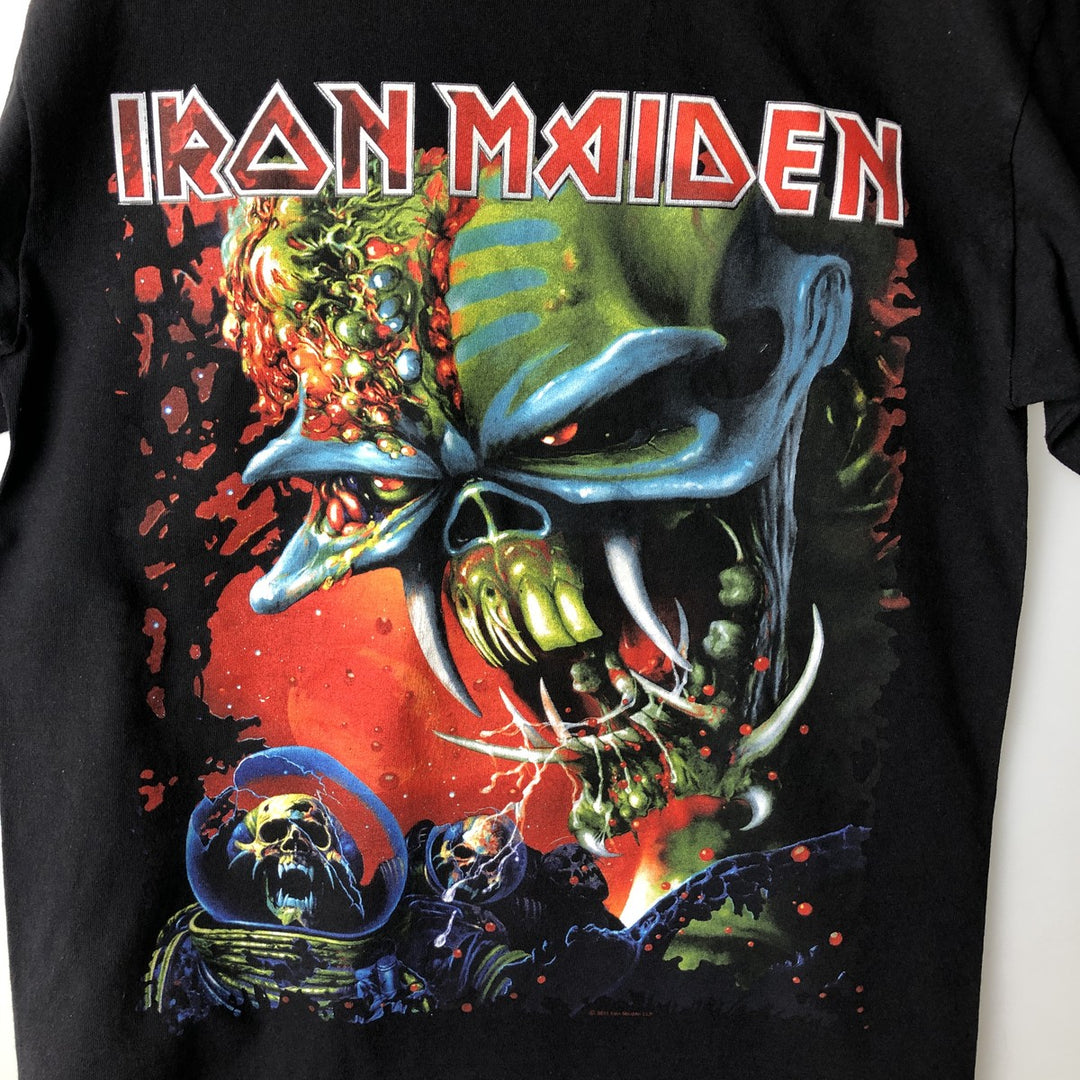 Fruit of the Loom Heavy Cotton Iron Maiden Band T-Shirt (Men's Size M) cotton black type Vintage Second Hand
