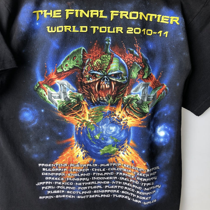 Fruit of the Loom Heavy Cotton Iron Maiden Band T-Shirt (Men's Size M) cotton black type Vintage Second Hand