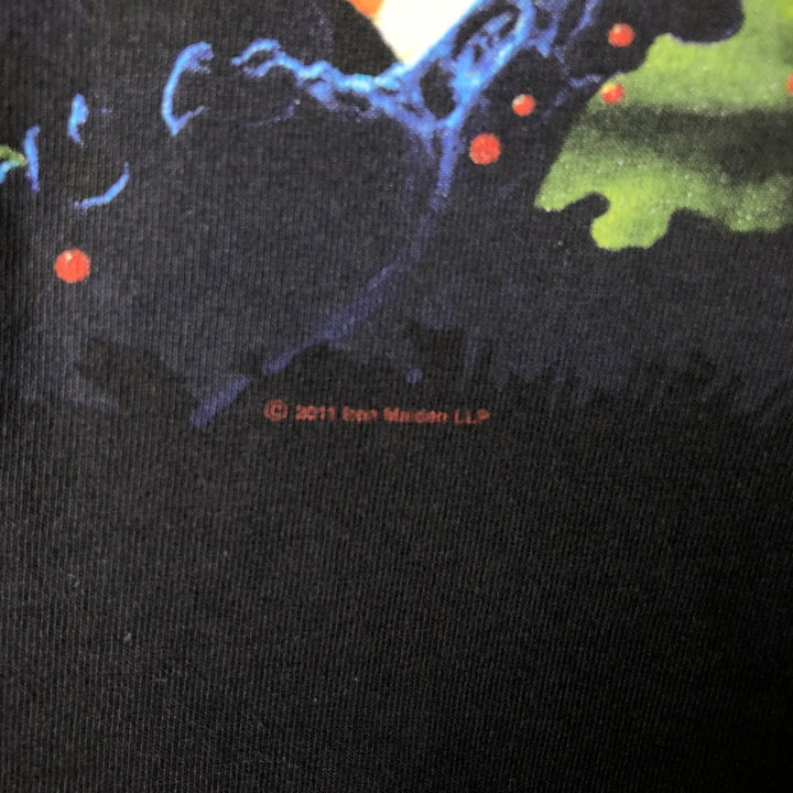 Fruit of the Loom Heavy Cotton Iron Maiden Band T-Shirt (Men's Size M) cotton black type Vintage Second Hand