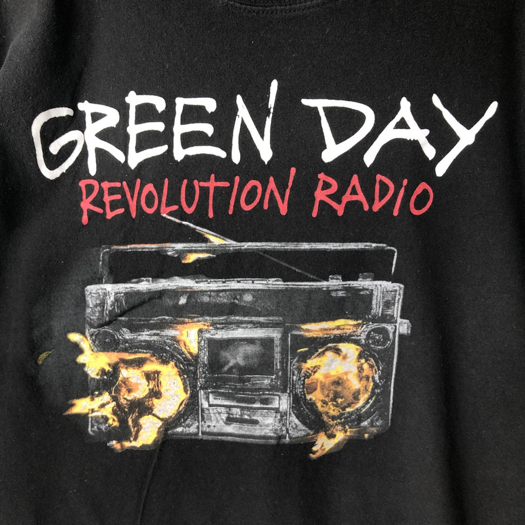 GREEN DAY Green Day Band T-shirt Band T Men's L size unclear black type Vintage Second Hand