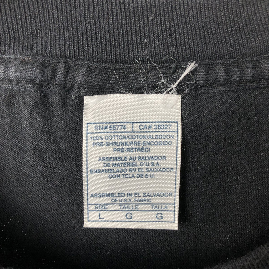 BOB MARLEY Bob Marley Band T-shirt Band T Men's L size cotton black type Vintage Second Hand