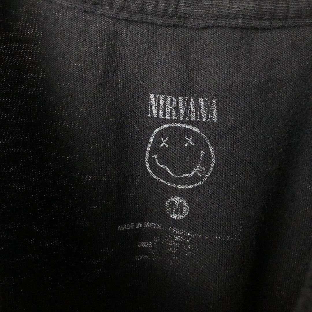 NIRVANA Nirvana Band T-shirt, Band T, Men's M size unclear black type Vintage Second Hand