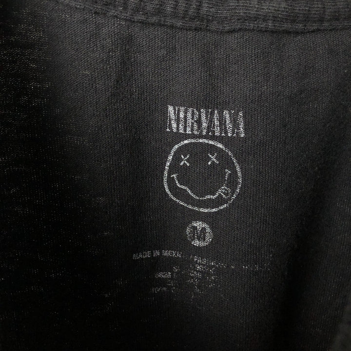 NIRVANA Nirvana Band T-shirt, Band T, Men's M size unclear black type Vintage Second Hand