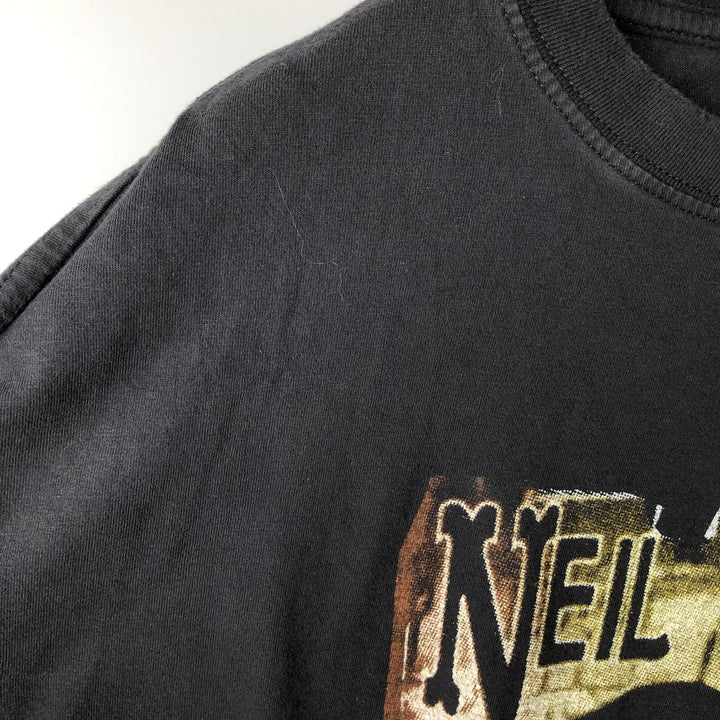 NEIL YOUNG band t-shirt, men's size XL (approx.) unclear black type Vintage Second Hand