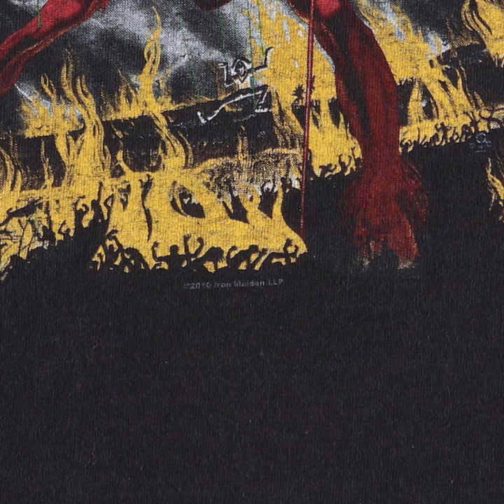 Fruit of the Loom Heavy Cotton Iron Maiden Band T-Shirt (Men's Size M) cotton black type Vintage Second Hand