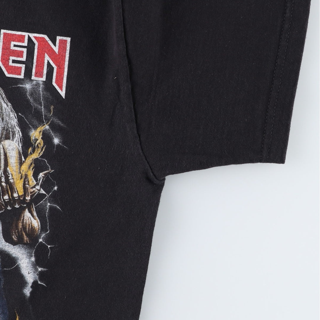 Fruit of the Loom Heavy Cotton Iron Maiden Band T-Shirt (Men's Size M) cotton black type Vintage Second Hand