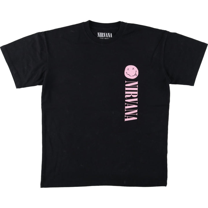 NIRVANA Nirvana Band T-shirt, Band T, Men's S size cotton black type Vintage Second Hand