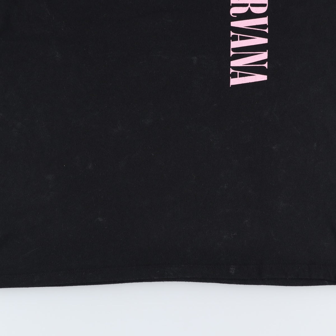NIRVANA Nirvana Band T-shirt, Band T, Men's S size cotton black type Vintage Second Hand