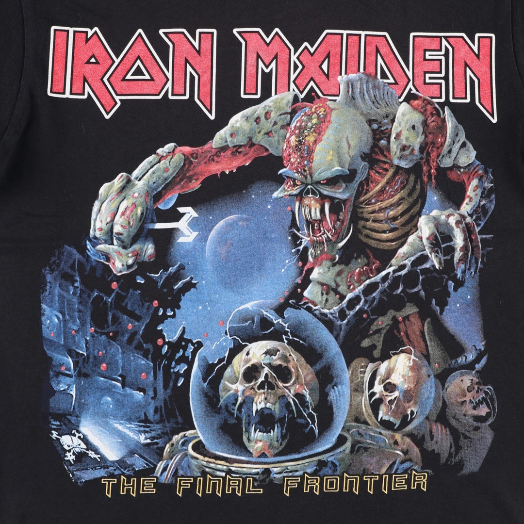STEDMAN CLASSIC IRON MAIDEN Band T-Shirt (Men's XL equivalent) cotton black type Vintage Second Hand