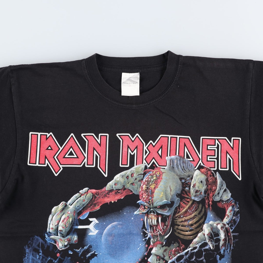STEDMAN CLASSIC IRON MAIDEN Band T-Shirt (Men's XL equivalent) cotton black type Vintage Second Hand