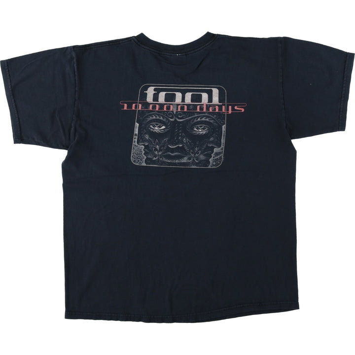 00'S Anvil TOOL Band T-shirt, Men's L size cotton black type Vintage Second Hand