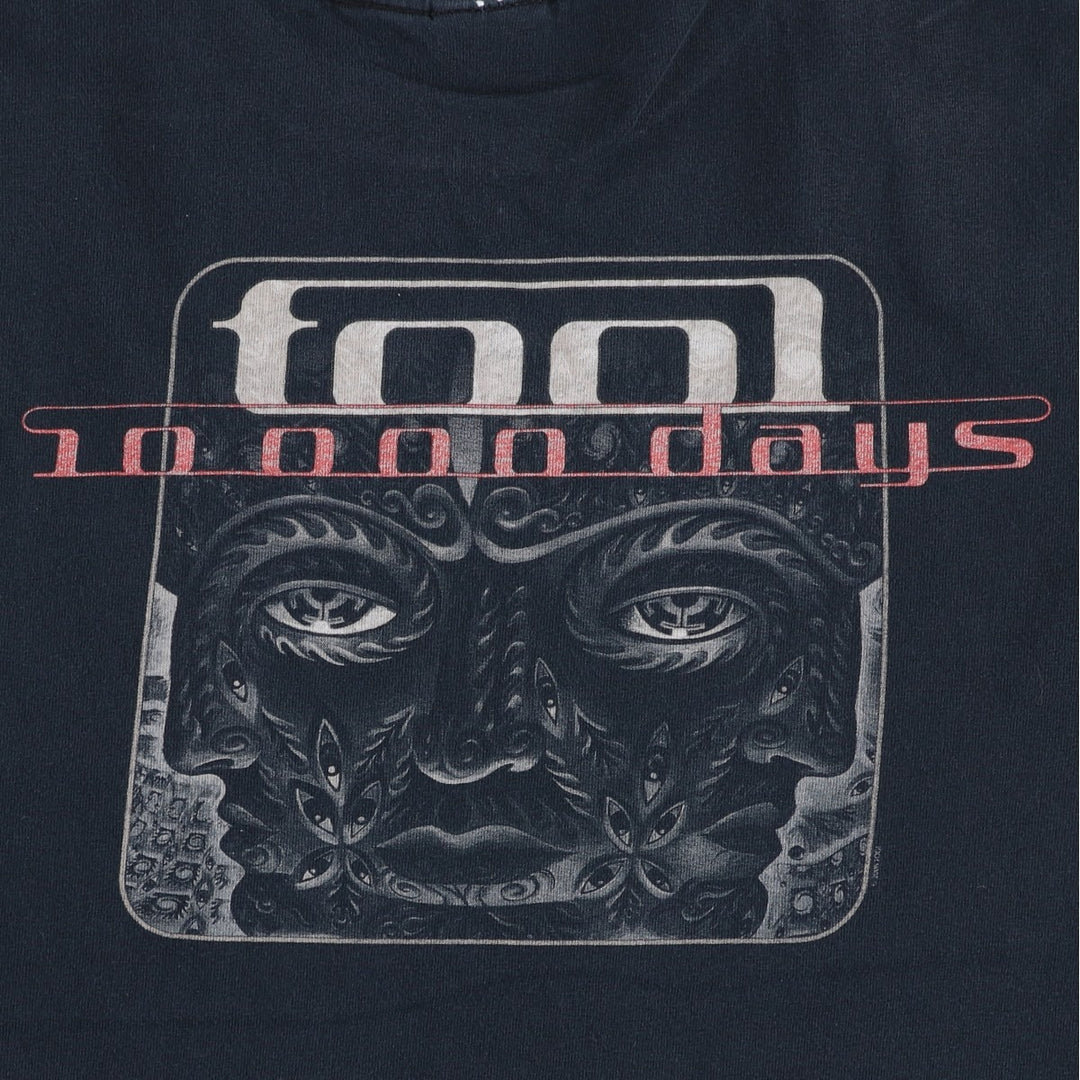 00'S Anvil TOOL Band T-shirt, Men's L size cotton black type Vintage Second Hand