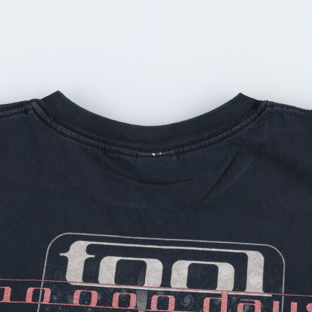 00'S Anvil TOOL Band T-shirt, Men's L size cotton black type Vintage Second Hand