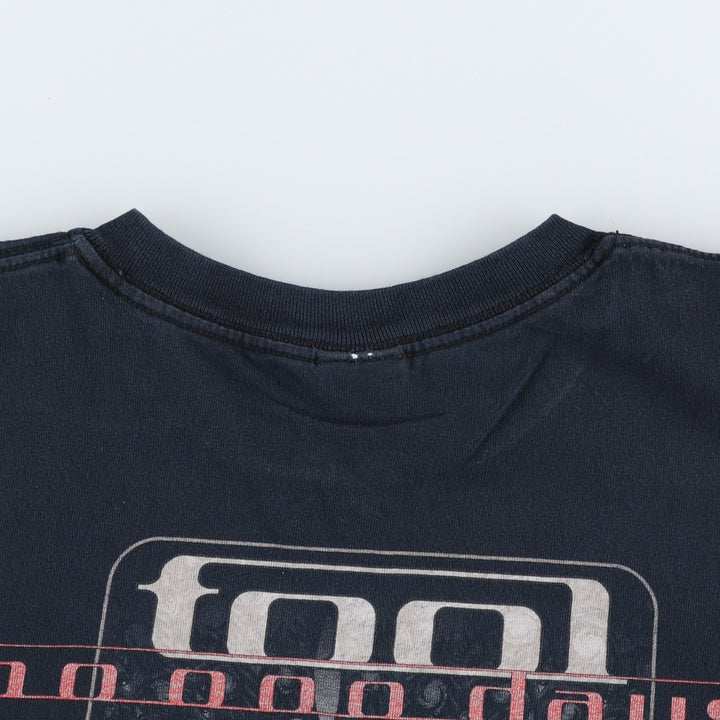 00'S Anvil TOOL Band T-shirt, Men's L size cotton black type Vintage Second Hand