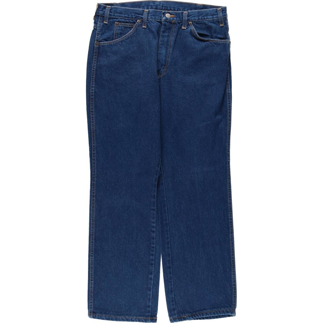 ~90'S Dickies Straight Denim Pants, Men's W34 (approx.), Vintage cotton blue type Vintage Second Hand