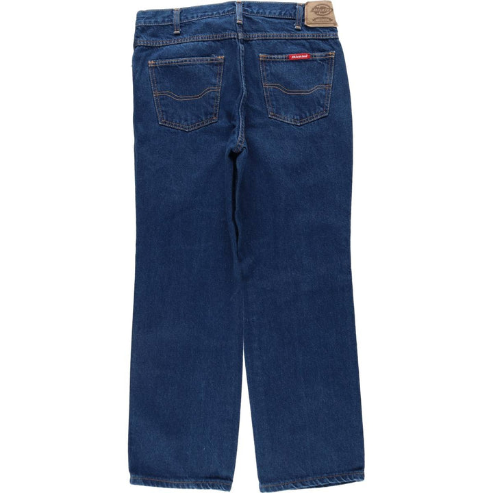 ~90'S Dickies Straight Denim Pants, Men's W34 (approx.), Vintage cotton blue type Vintage Second Hand