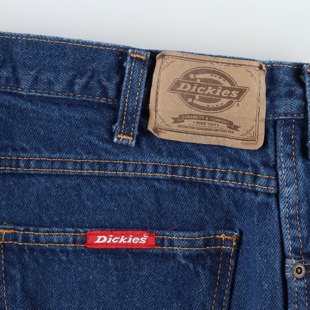 ~90'S Dickies Straight Denim Pants, Men's W34 (approx.), Vintage cotton blue type Vintage Second Hand