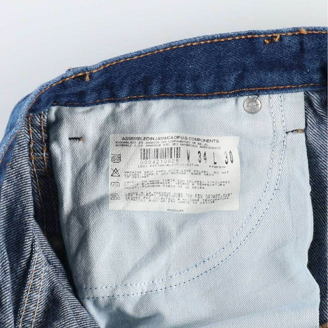 ~90'S Dickies Straight Denim Pants, Men's W34 (approx.), Vintage cotton blue type Vintage Second Hand