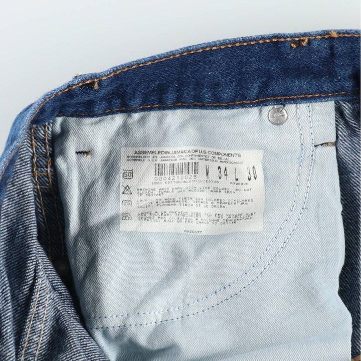 ~90'S Dickies Straight Denim Pants, Men's W34 (approx.), Vintage cotton blue type Vintage Second Hand