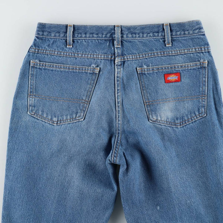 Dickies Straight Denim Pants for Men, W34 equivalent unclear blue type Vintage Second Hand