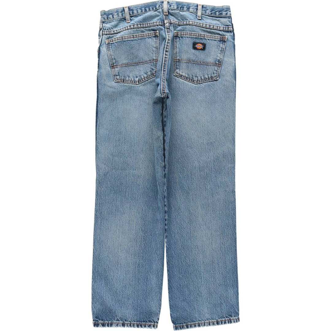 Dickies Straight Denim Pants for Men, W34 equivalent unclear blue type Vintage Second Hand