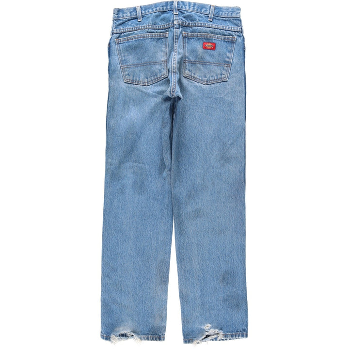 Dickies Straight Denim Pants for Men, W33 equivalent cotton blue type Vintage Second Hand