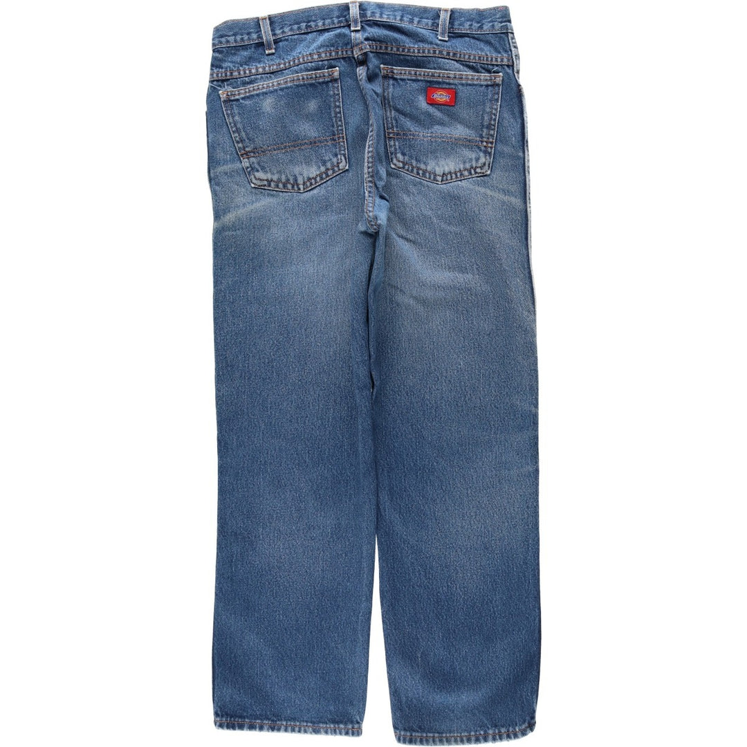 Dickies Straight Denim Pants for Men, W34 equivalent unclear blue type Vintage Second Hand