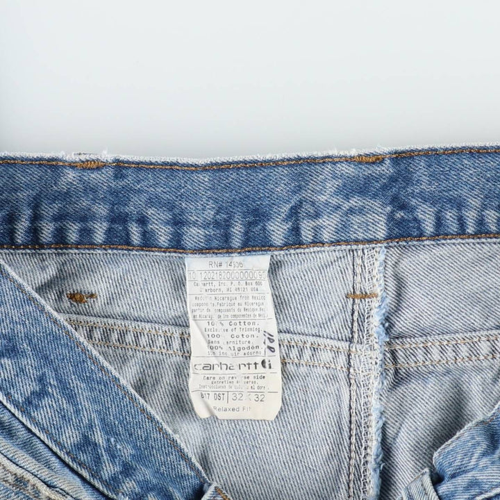 Carhartt Relaxed Fit Tapered Denim Pants for Men, W33 equivalent cotton blue type Vintage Second Hand