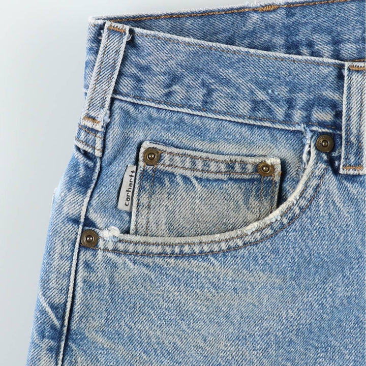 Carhartt Relaxed Fit Tapered Denim Pants for Men, W33 equivalent cotton blue type Vintage Second Hand