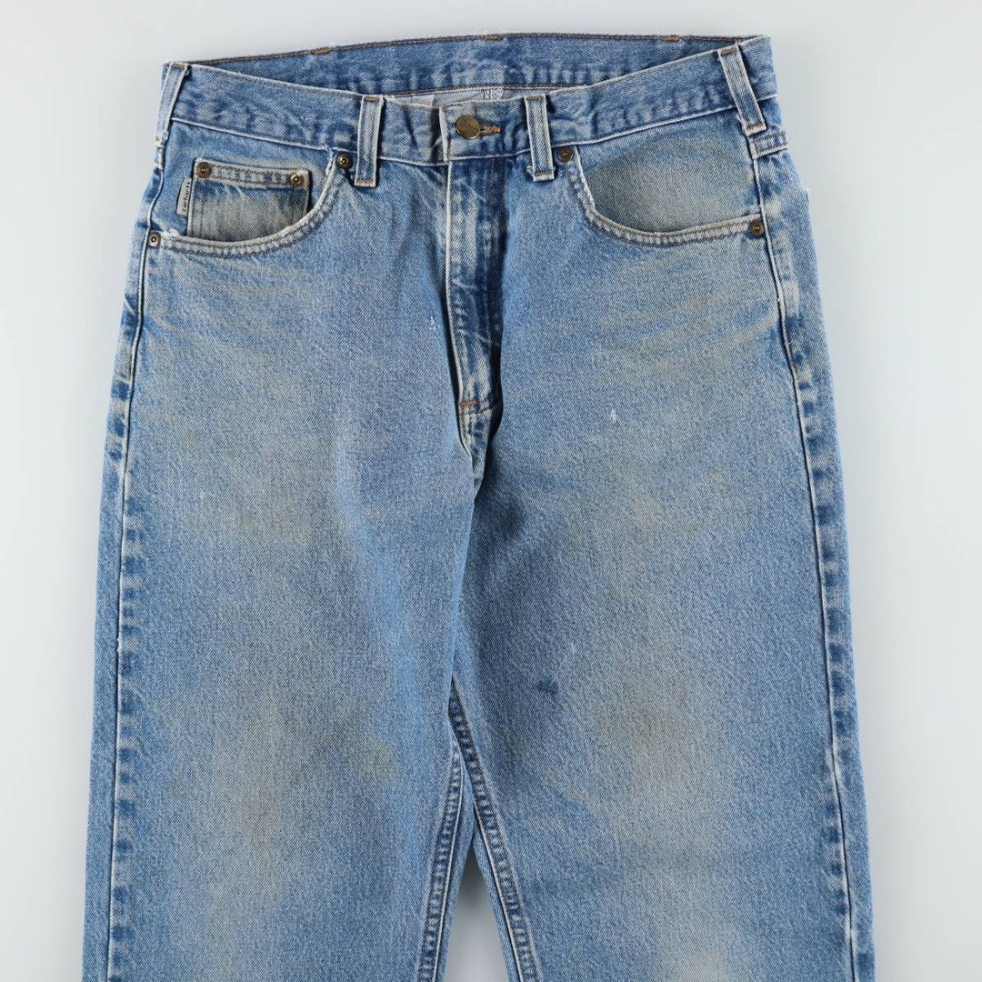 Carhartt Relaxed Fit Tapered Denim Pants for Men, W33 equivalent cotton blue type Vintage Second Hand