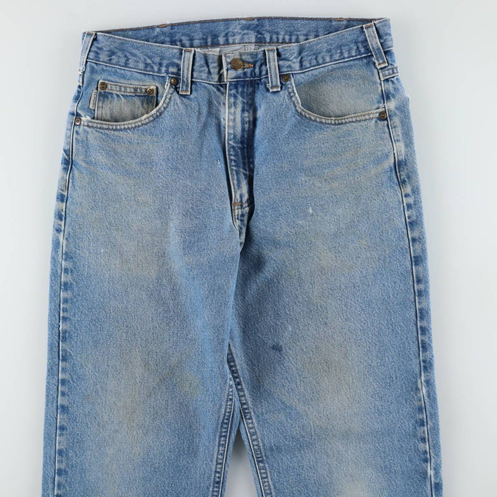 Carhartt Relaxed Fit Tapered Denim Pants for Men, W33 equivalent cotton blue type Vintage Second Hand