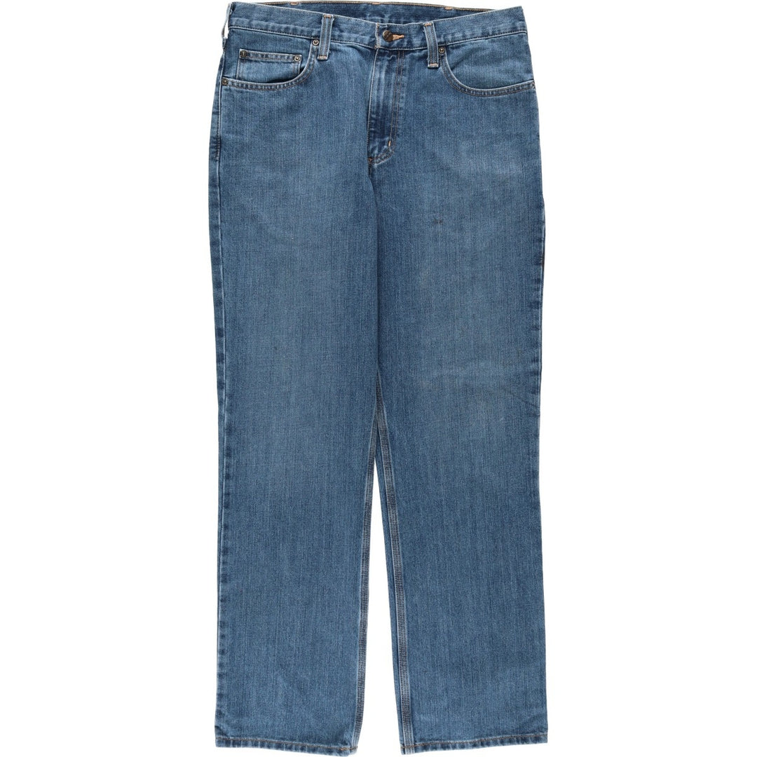 Carhartt Relaxed Fit Tapered Denim Pants for Men, W34 equivalent cotton blue type Vintage Second Hand