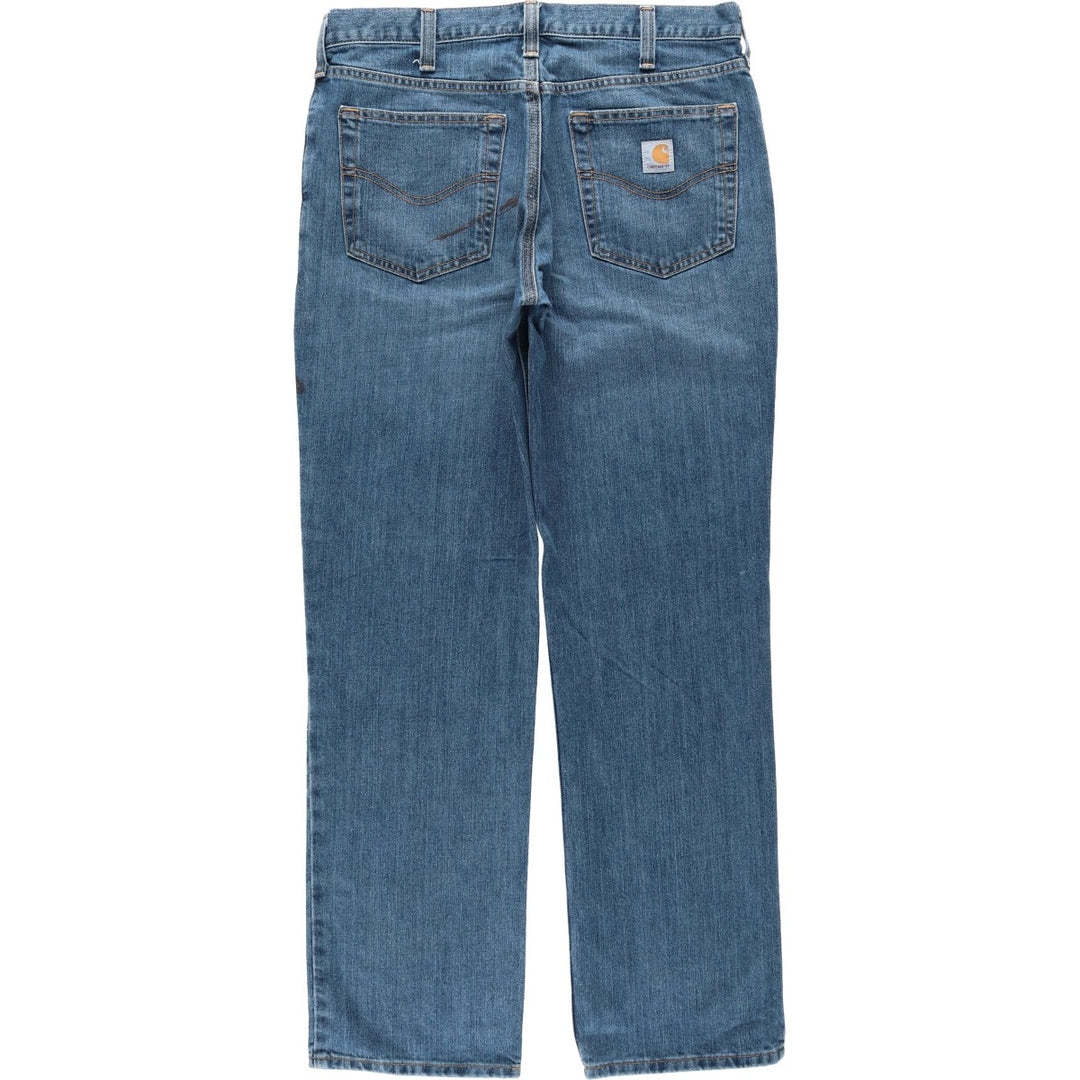 Carhartt Relaxed Fit Tapered Denim Pants for Men, W34 equivalent cotton blue type Vintage Second Hand