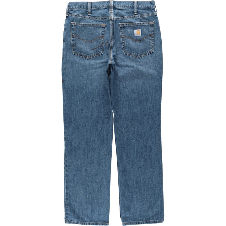 Carhartt Relaxed Fit Tapered Denim Pants for Men, W34 equivalent cotton blue type Vintage Second Hand
