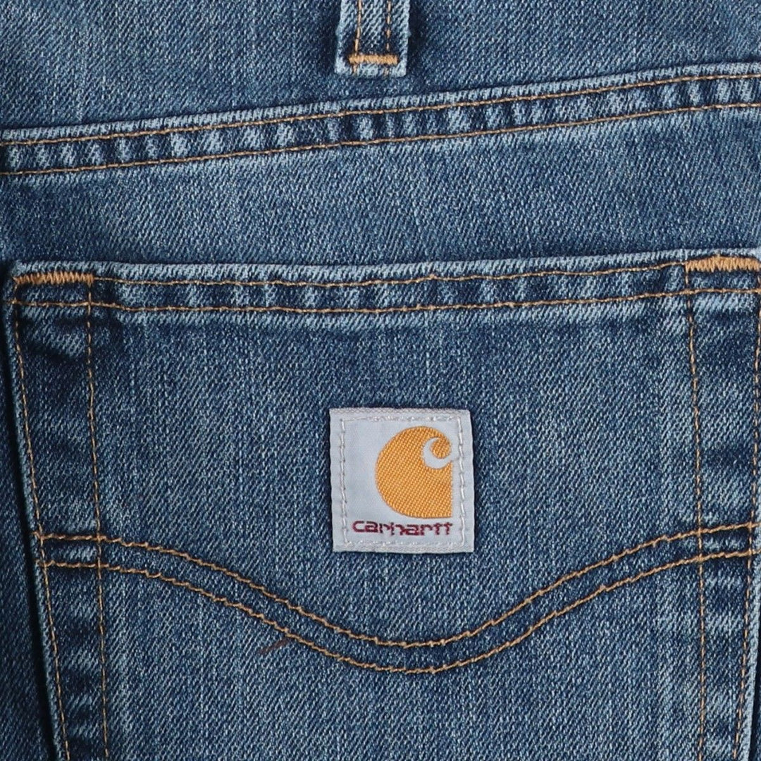 Carhartt Relaxed Fit Tapered Denim Pants for Men, W34 equivalent cotton blue type Vintage Second Hand