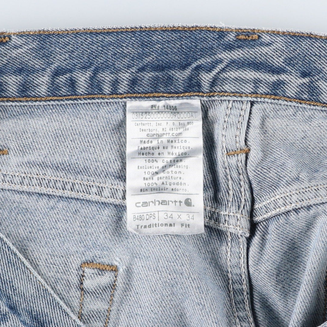 Carhartt Traditional FIT Tapered Denim Pants Men's W36 cotton blue type Vintage Second Hand