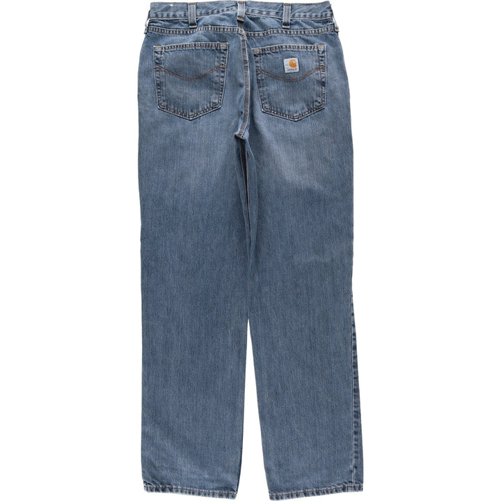 Carhartt Relaxed Fit Tapered Denim Pants for Men, W34 equivalent cotton blue type Vintage Second Hand