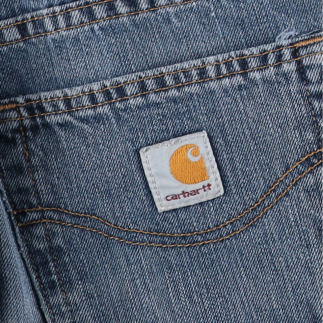 Carhartt Relaxed Fit Tapered Denim Pants for Men, W34 equivalent cotton blue type Vintage Second Hand