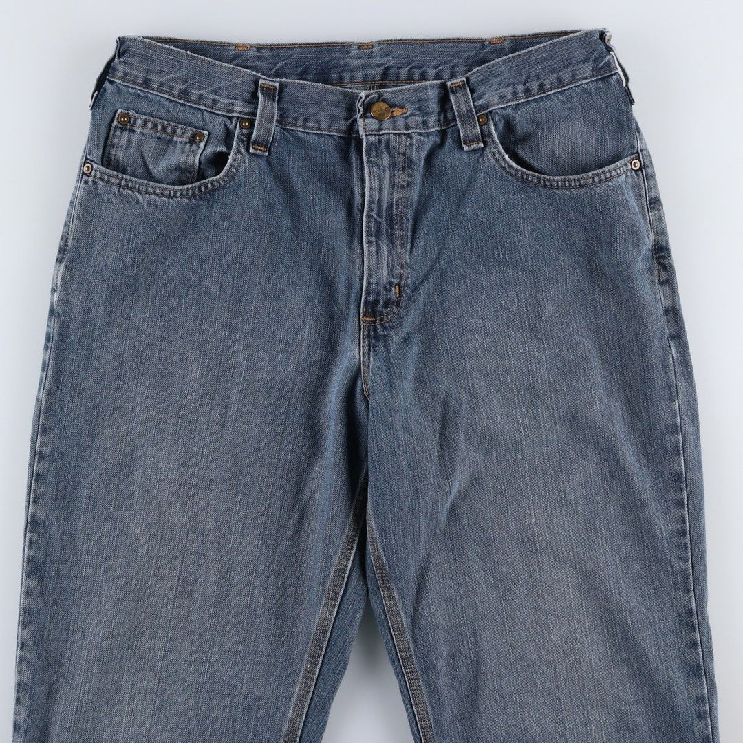 Carhartt Relaxed Fit Tapered Denim Pants for Men, W34 equivalent cotton blue type Vintage Second Hand