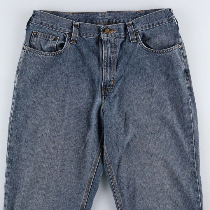 Carhartt Relaxed Fit Tapered Denim Pants for Men, W34 equivalent cotton blue type Vintage Second Hand