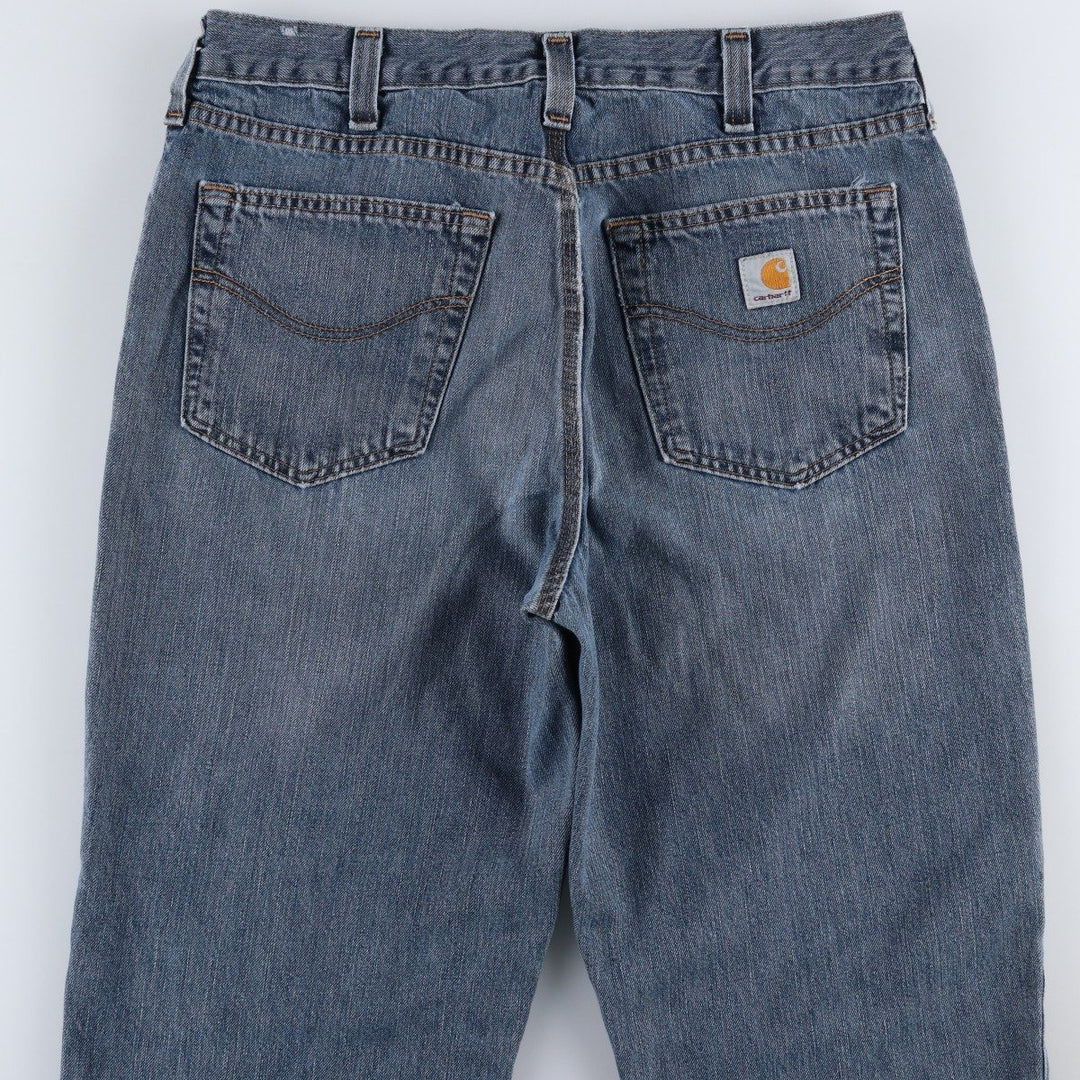 Carhartt Relaxed Fit Tapered Denim Pants for Men, W34 equivalent cotton blue type Vintage Second Hand