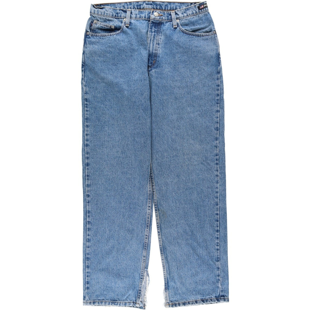 Ralph Lauren POLO JEANS COMPANY LOOSE FIT Tapered Denim Pants, Men's W32 (approx.) cotton blue type Vintage Second Hand