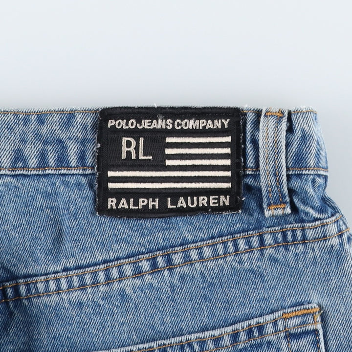 Ralph Lauren POLO JEANS COMPANY LOOSE FIT Tapered Denim Pants, Men's W32 (approx.) cotton blue type Vintage Second Hand