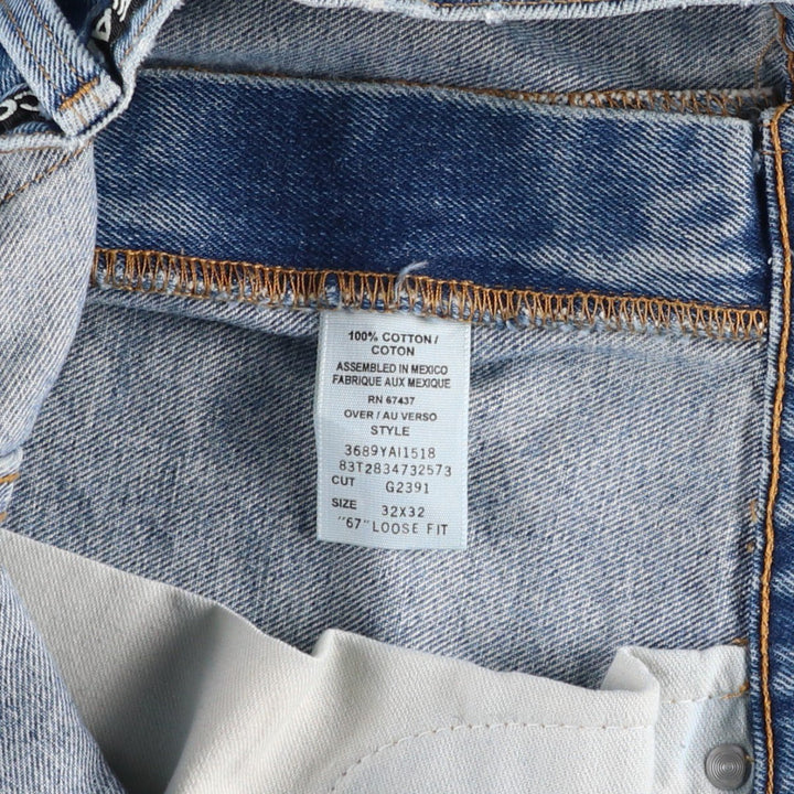 Ralph Lauren POLO JEANS COMPANY LOOSE FIT Tapered Denim Pants, Men's W32 (approx.) cotton blue type Vintage Second Hand