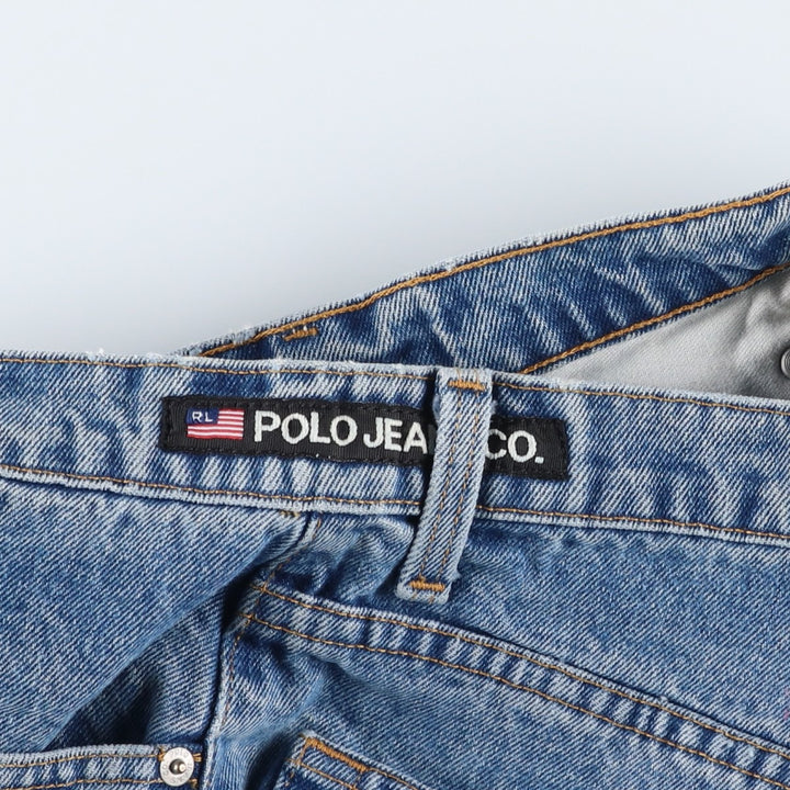 Ralph Lauren POLO JEANS COMPANY LOOSE FIT Tapered Denim Pants, Men's W32 (approx.) cotton blue type Vintage Second Hand